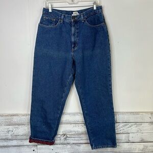 L.L. BEAM Flannel Lined Boho Inseam 29” Mom Jeans